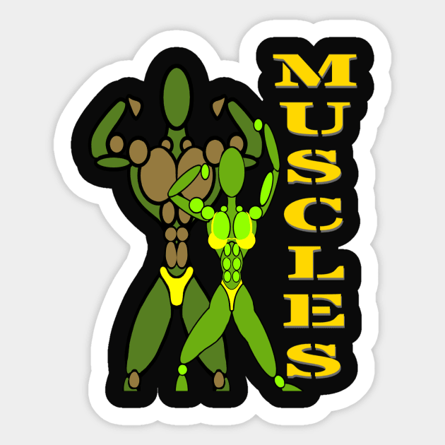 MUSCLES Sticker by GLTARTOONS 